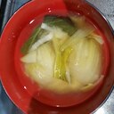 チンゲン菜、切干大根の味噌汁